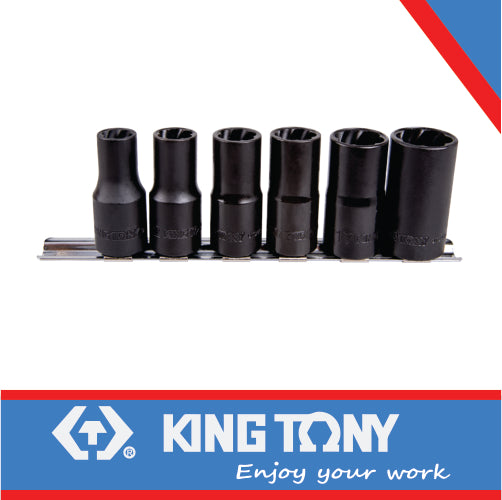 1/2″DR.DAMAGED NUT REMOVER SOCKET SET 10-19mm 6PC.