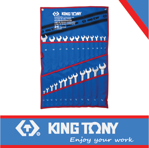 24 PC. Jumbo Type Combination Wrench Set Metric & Imperial