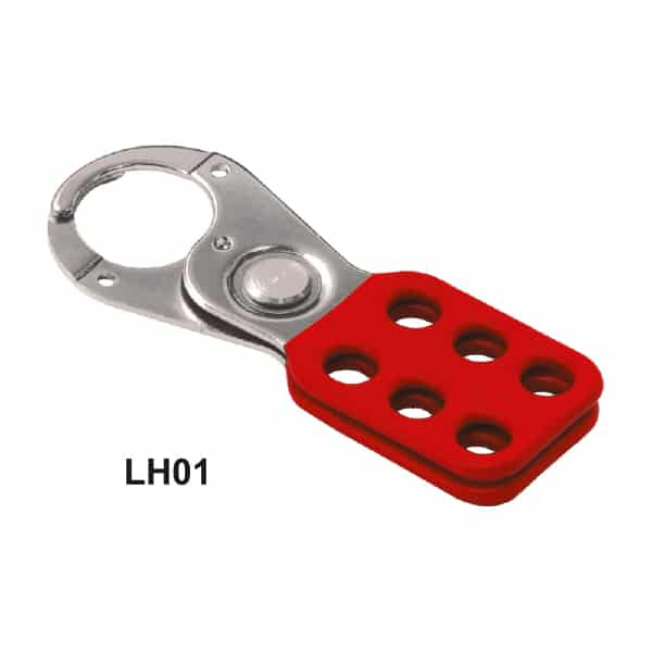 Vinyl Coated Hasp 25mm – Red 6 Holes