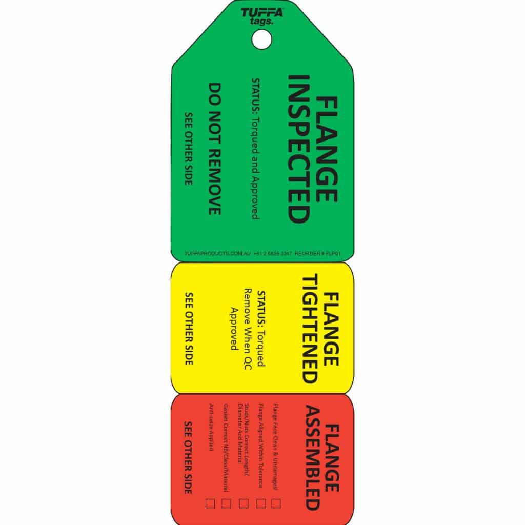 3 Stage Flange Tags (packs of 100)