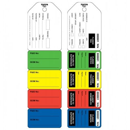 5 Stage Flange Tags (packs of 100)