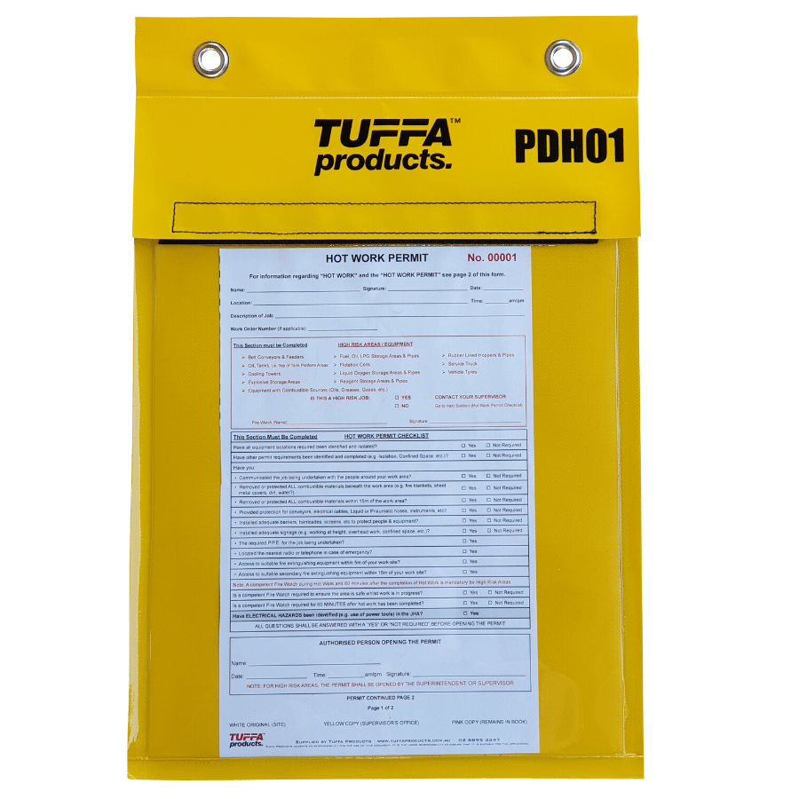 A4 Waterproof Permit Document Holder – Yellow