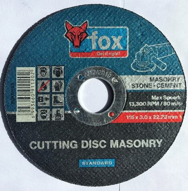 ABR FOX CUT MASONRY 115X3.0MM STD