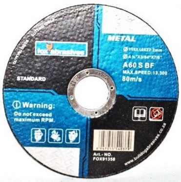 ABR FOX CUTOFF STEEL 115X1.0MM STD