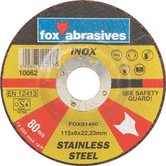 ABR FOX GRIND DISC S/STEEL 115X6MM