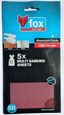 ABR FOX MULTI SANDING SHEETS P100 5PC