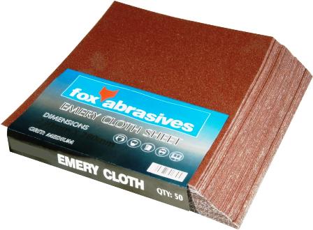 ABR FOX SHT EMERY CLOTH COARSE PER50