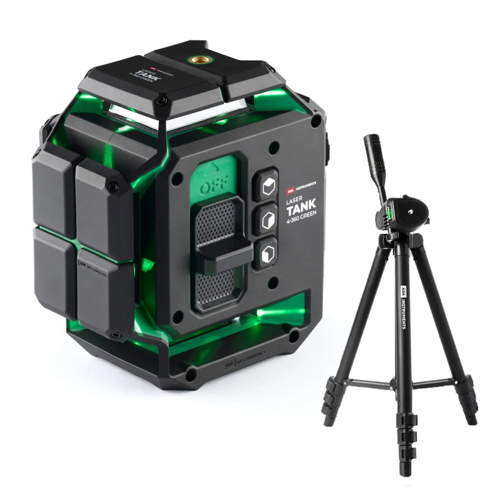 ADA Tank Cross Line Laser Green 4X360 with Tripod | A00632