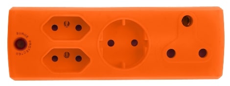 ADAPTOR 1X16A+2X5A+1XSK ORANGE E/MATE