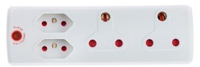 ADAPTOR 2X16A+2X5A SURGE WHITE E/MATE