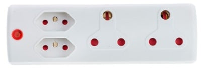 ADAPTOR 2X16A+2X5A WHITE E/MATE