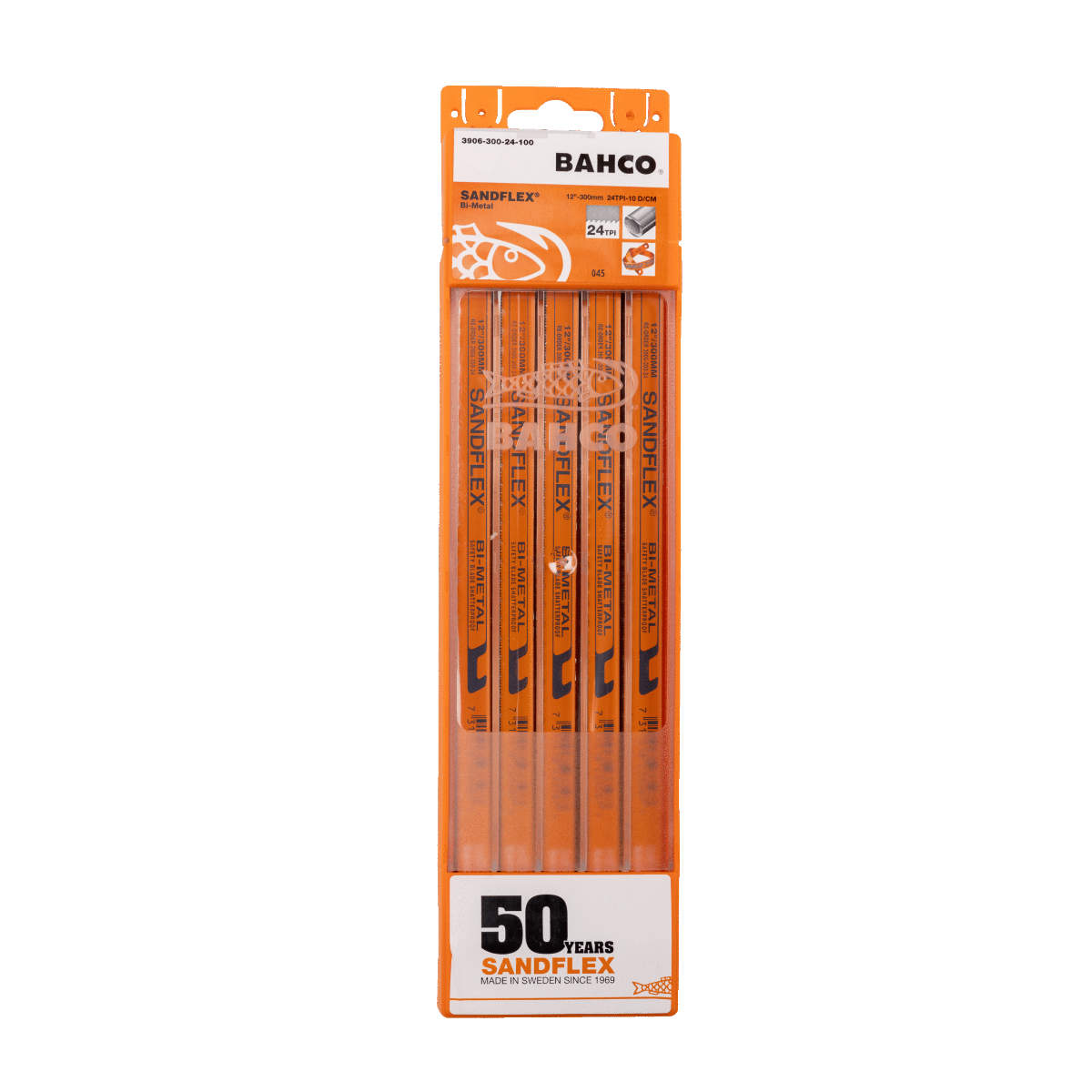 Bahco Sandflex Bi-Metal Hacksaw Blade 24TPI 300mm | 100 Pack
