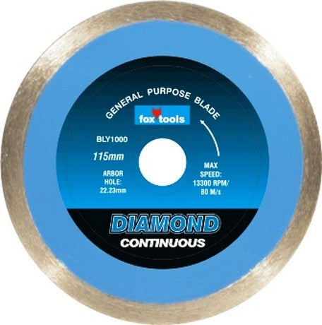 BLADE FOX DIAM CONTINUOUS TILE 115MM