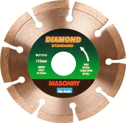 BLADE FOX DIAM MASONRY STANDARD 115MM