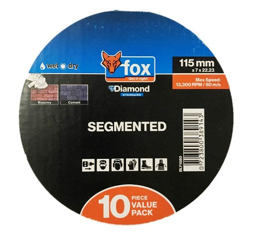 BLADE FOX DIAM SEG 115MM PROMO 10PC