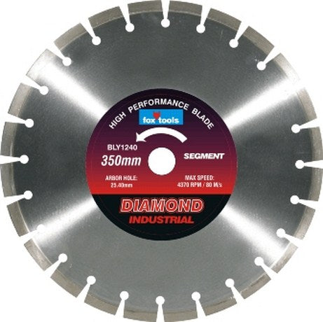 BLADE FOX DIAM SEG ASPHALT 350X10MM