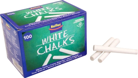 CHALK SCHOOL BOARD WHITE 100PER BOX