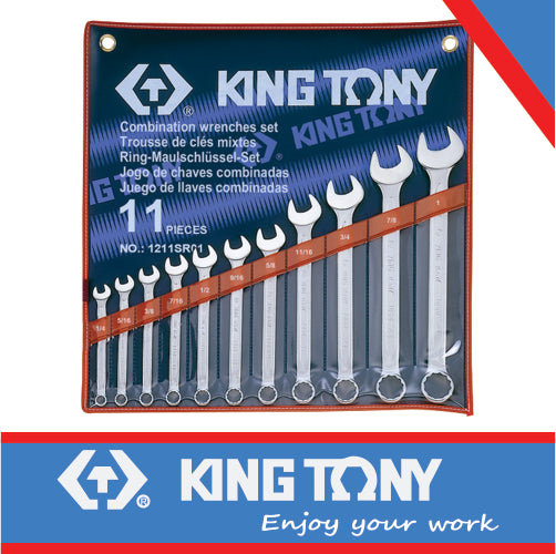 COMBINATION WRENCH SET SAE – 1/4” – 1” – 11PC.