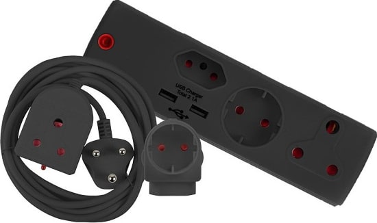 COMBOPACK BLACK 3M LEAD+USB,SCHUCKO ADAP