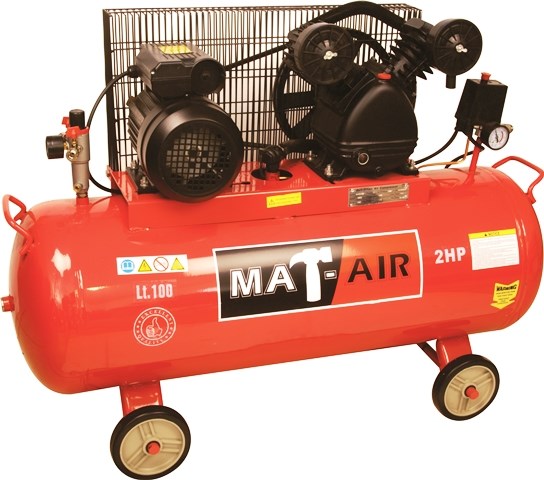 COMPRESSOR, MATAIR, 1.5KW/2HP, 100L, 220V, BD