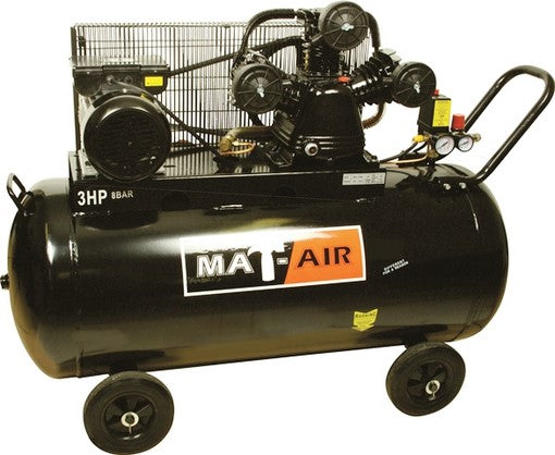 COMPRESSOR, MATAIR, 2.2KW/3HP, 100L, W/STYLE