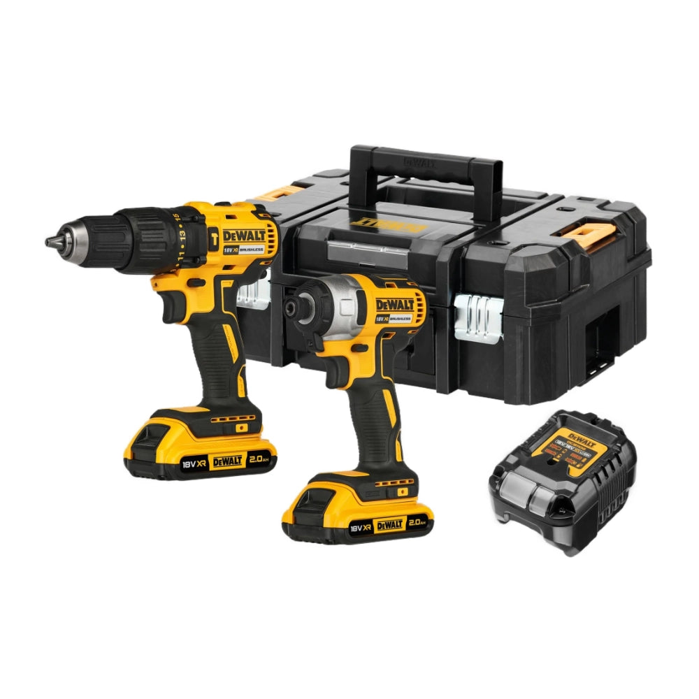 DEWALT 18V XR Brushless Combo Twin Kit 2x2Ah | DCK2060D2T