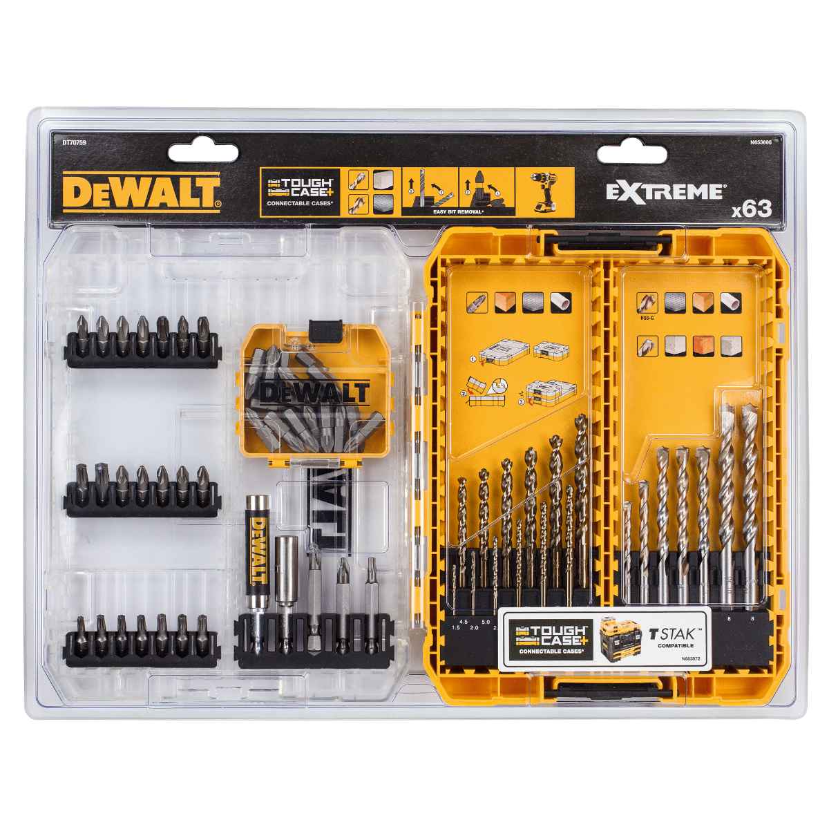 DEWALT 63pc Drill Drive Set with Extreme Drill Bits | DT70759