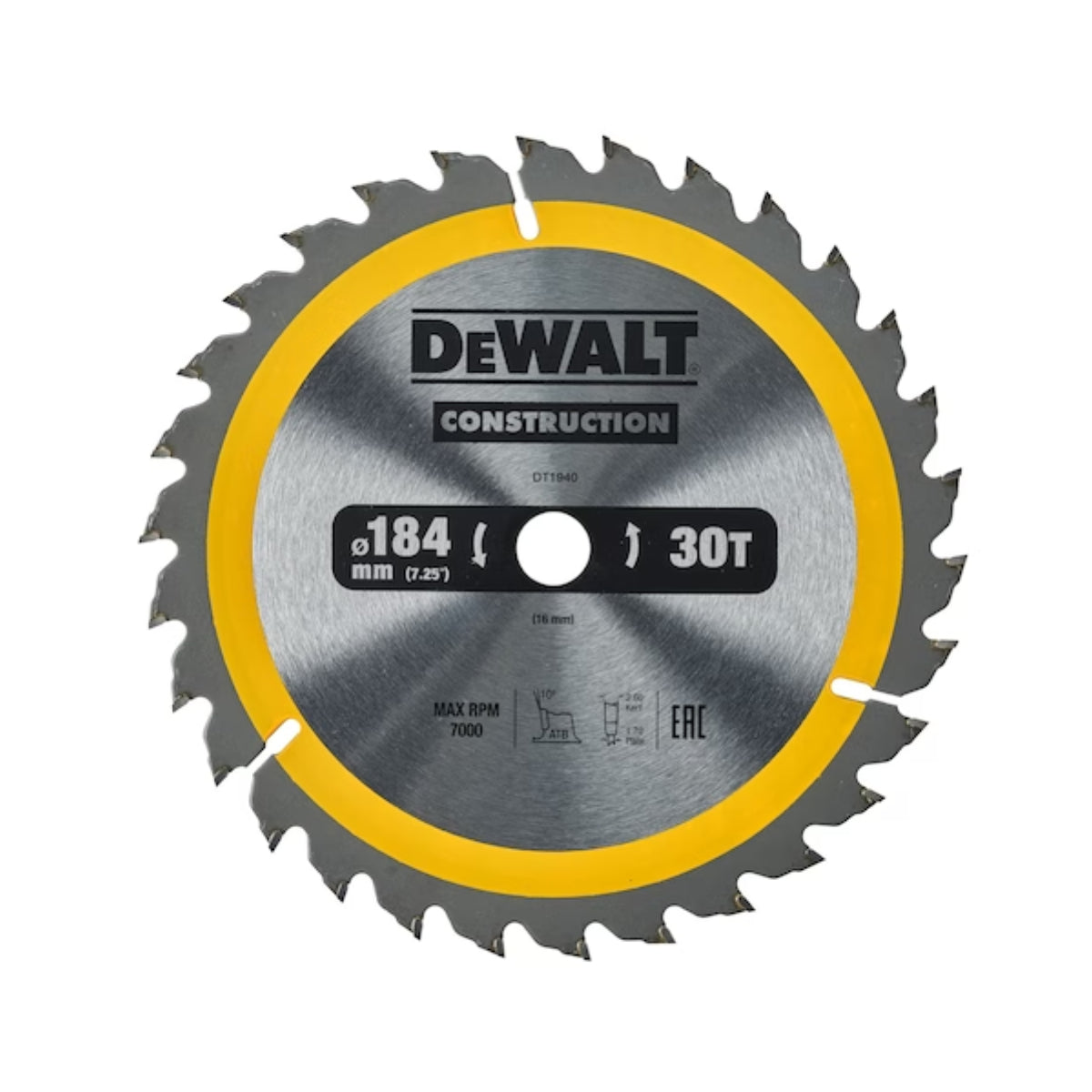 DEWALT Circular Saw Blade 184mm 30T | DT1940