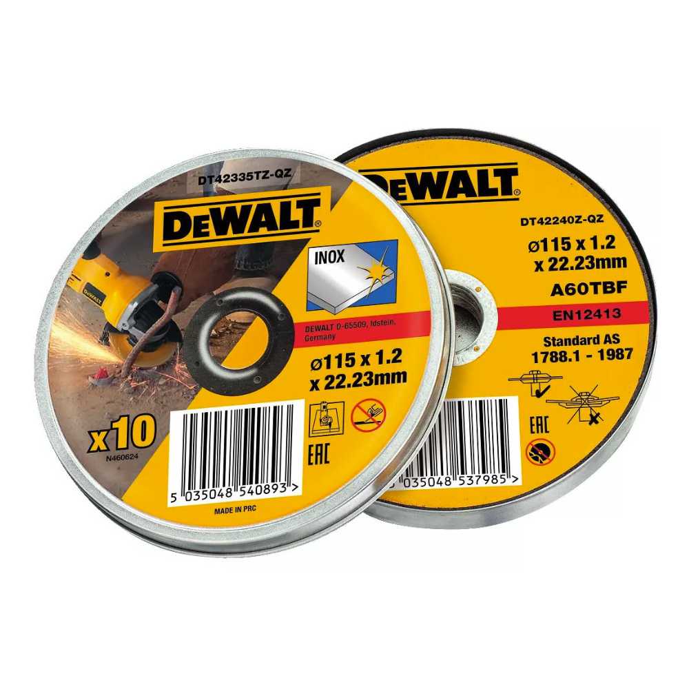 DEWALT Cutting Disc 115mm Metal / INOX (10 Pack) | DT42335TZ