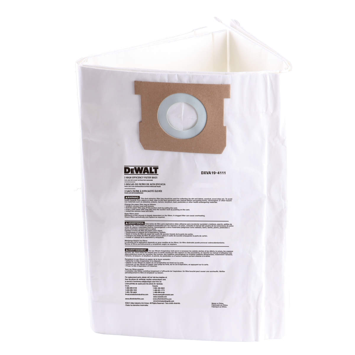 DEWALT Fine Dust Bag for 23 - 38L Wet Dry Vacuum | DXVA19-4211