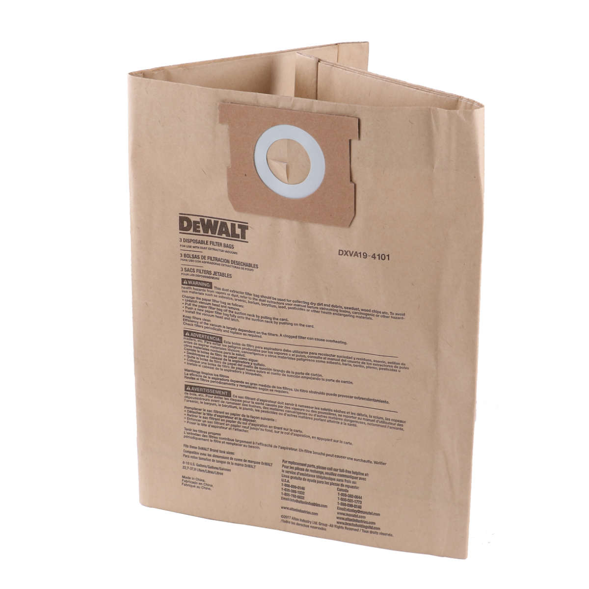 DEWALT Standard Dust Bag for 23 - 38L Wet Dry Vacuum | DXVA19-4201