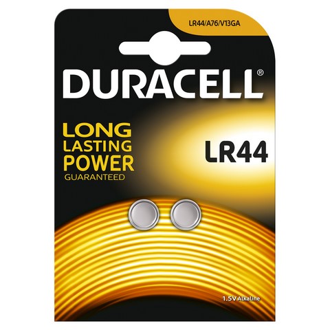 DURACELL BATT ALKALINE LR44 2X10 PER BOX