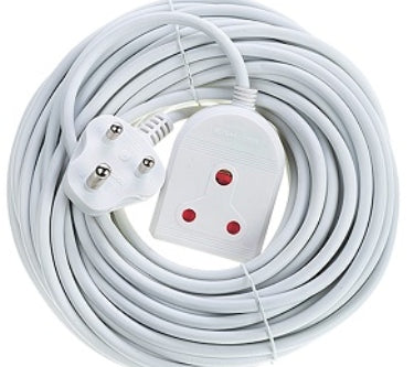 EXTENSION LEAD 10A 20M WHITE E/MATE
