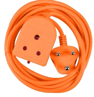 EXTENSION LEAD 10A 3M ORANGE E/MATE