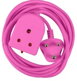 EXTENSION LEAD 10A 3M PINK E/MATE
