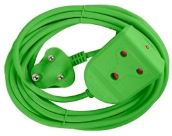 EXTENSION LEAD 10A 5M GREEN E/MATE