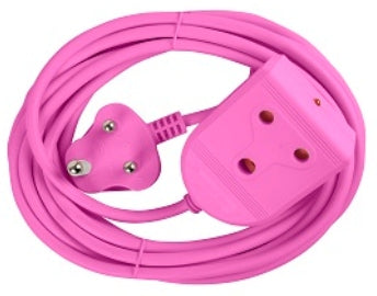 EXTENSION LEAD 10A 5M PINK E/MATE