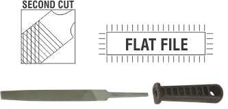 FILE.AFILE FLAT 2ND CUT 150MM SLEEVE