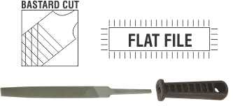 FILE.AFILE FLAT BASTARD 150MM SLEEVE