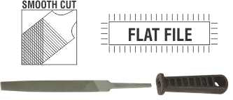 FILE.AFILE FLAT SMOOTH 250MM SLEEVE