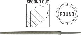 FILE.AFILE ROUND 2ND CUT 200MM SLEEVE