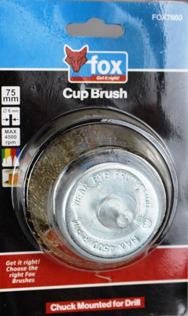 FOX CRIMPED STEEL WIRE CUP 85MM CRS