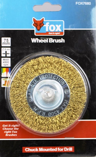 FOX CRIMPED STEEL WIRE WHEEL 75MM