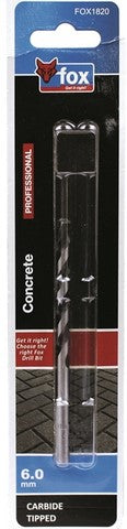 FOX DRILL BIT CONCRETE 6.0MM X 100MM