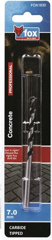FOX DRILL BIT CONCRETE 7.0MM X 100MM