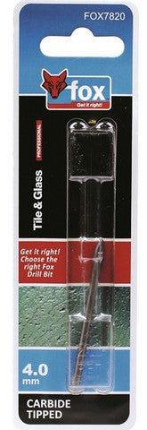 FOX DRILL BIT TILE & GLASS 4.0MM