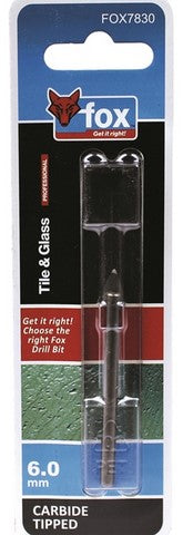 FOX DRILL BIT TILE & GLASS 6.0MM