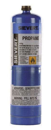 GAS SIEVERT 400G PROPANE DISP CYLINDER