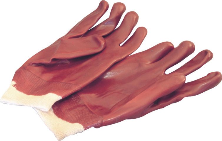 GLOVE PVC KNIT CUFF P/PAIR CARD