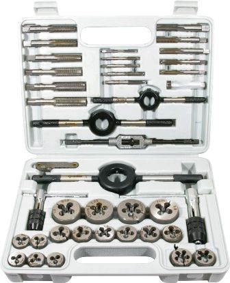 GROZ TAP & DIE SET C/STEEL 3-12MM ST-41M